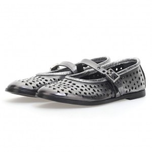A.S.98 Jacaline flat shoes Dame Titanium | NO-HMPVFI316