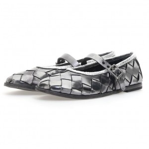 A.S.98 Janae flat shoes Dame Titanium | NO-SYAPUH953