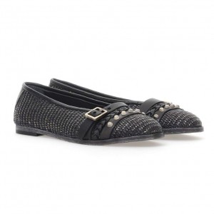 A.S.98 Jayla flat shoes Dame Svarte | NO-CXHIUR074