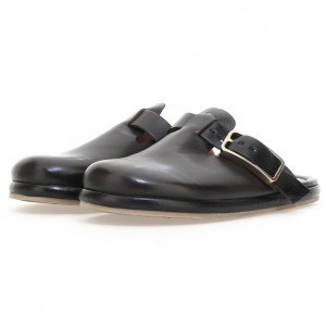 A.S.98 Mules Mike flat shoes Herre Svarte | NO-HCIRDP369