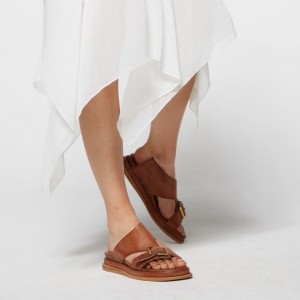 A.S.98 Sarah Sandaler Dame Khaki | NO-TREFUV543