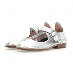 A.S.98 Zowie flat shoes Dame Sølv | NO-RYLXGO375