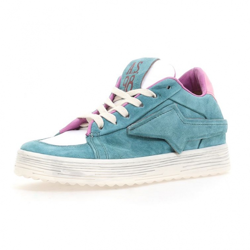 A.S.98 Adria Sneakers Dame Grønn Rød | NO-ADCNXW083