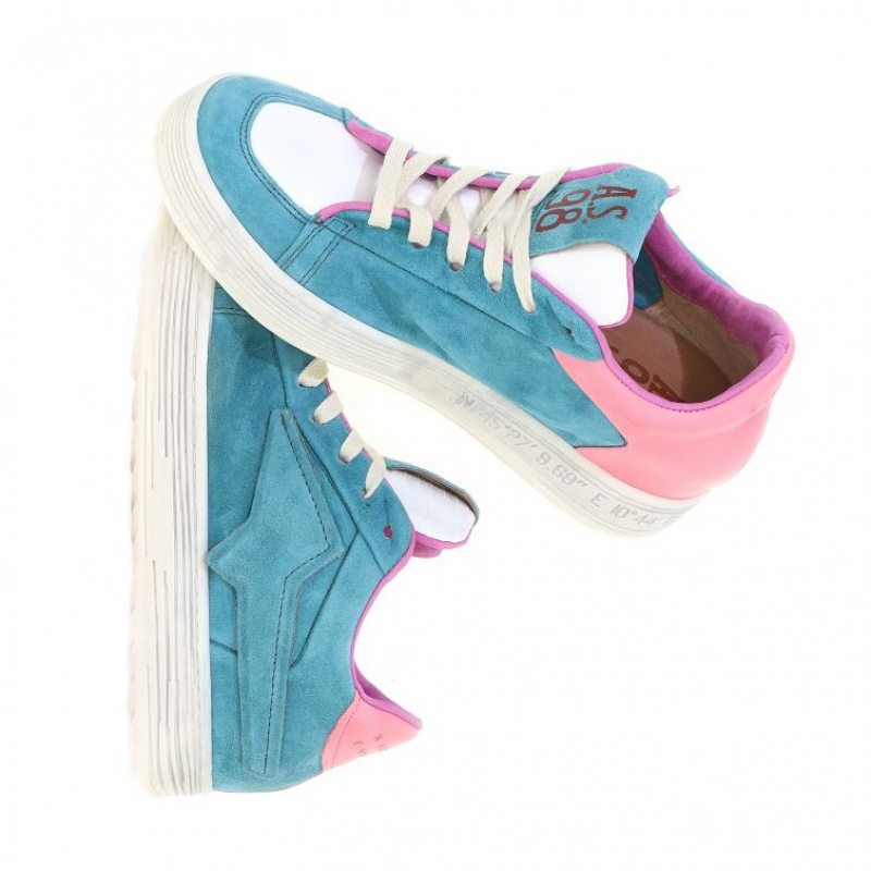 A.S.98 Adria Sneakers Dame Grønn Rød | NO-ADCNXW083