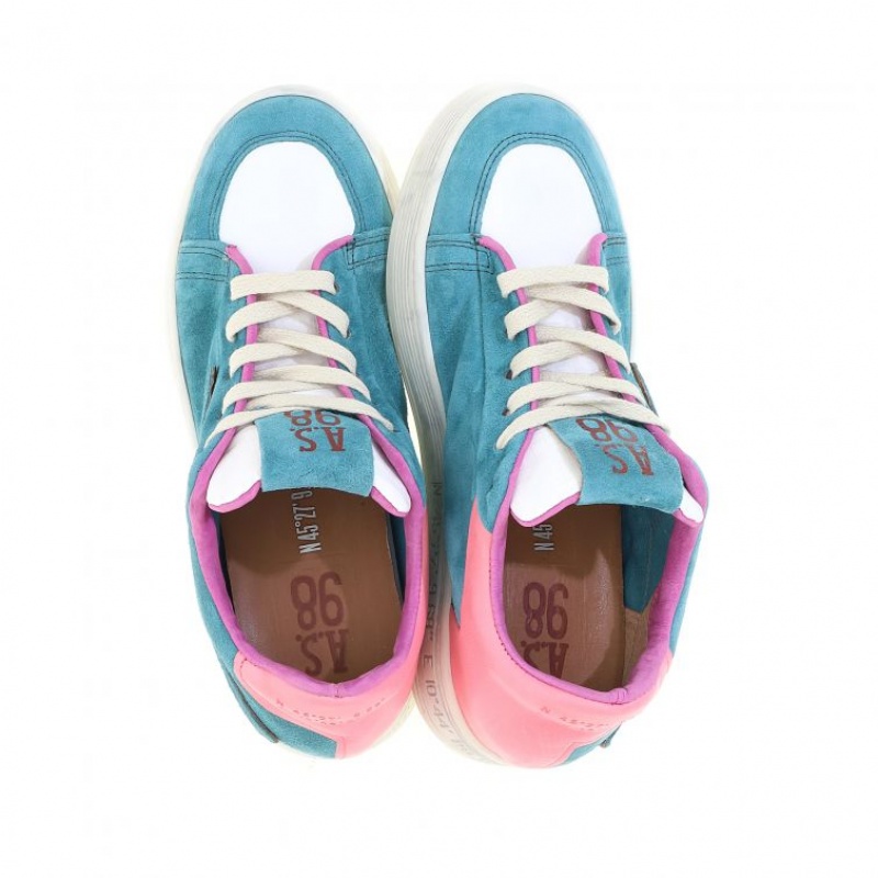 A.S.98 Adria Sneakers Dame Grønn Rød | NO-ADCNXW083