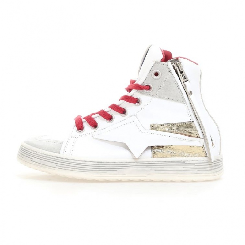A.S.98 Aileen Sneakers Dame Hvite Rød | NO-PEBWMR409