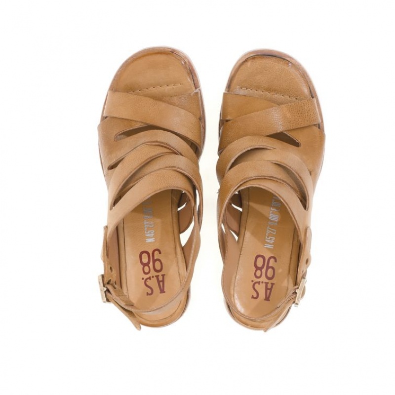 A.S.98 Aislin Sandaler Dame Khaki | NO-HSALBZ569