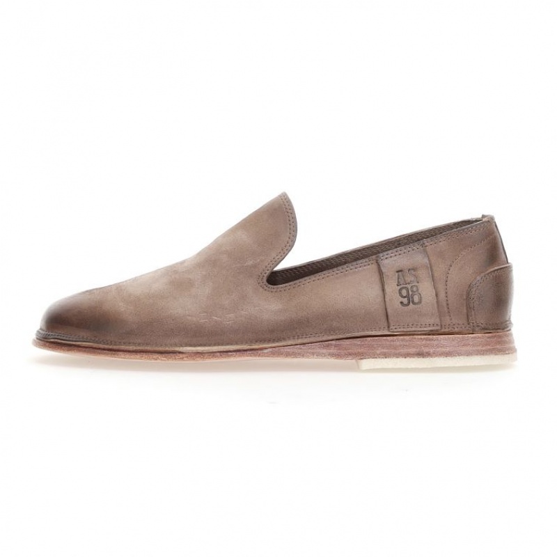 A.S.98 Alberic flat shoes Herre Lyse Brune | NO-ZUFYBW397