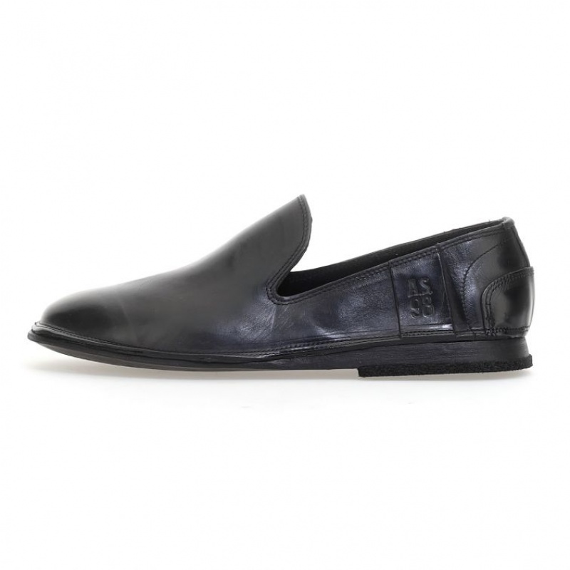 A.S.98 Alberic flat shoes Herre Svarte | NO-PYVEHN615