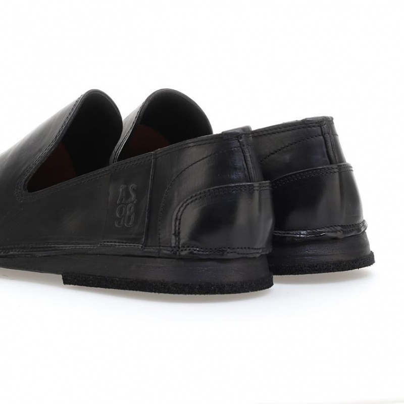 A.S.98 Alberic flat shoes Herre Svarte | NO-PYVEHN615