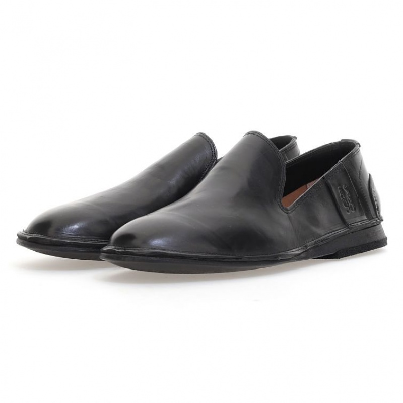 A.S.98 Alberic flat shoes Herre Svarte | NO-PYVEHN615