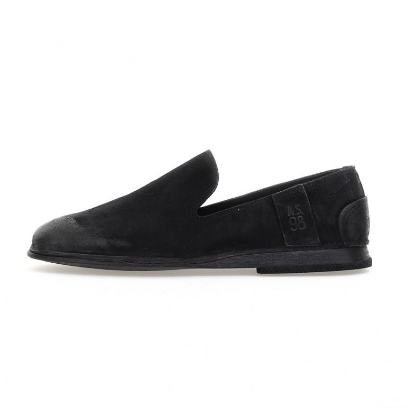 A.S.98 Alberic flat shoes Herre Svarte | NO-AFTRXP349