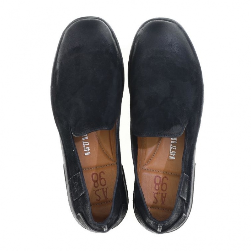 A.S.98 Alberic flat shoes Herre Svarte | NO-AFTRXP349