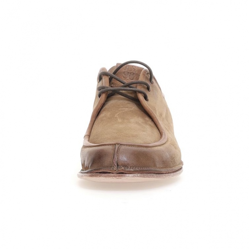 A.S.98 Alf flat shoes Herre Lyse Brune | NO-POBQXY538