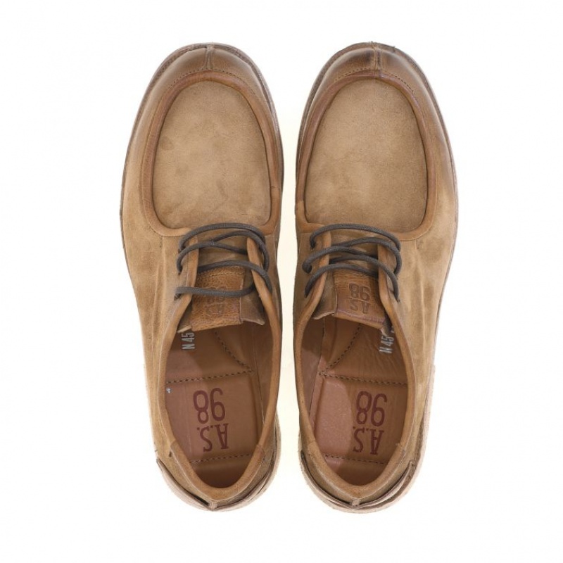 A.S.98 Alf flat shoes Herre Lyse Brune | NO-POBQXY538
