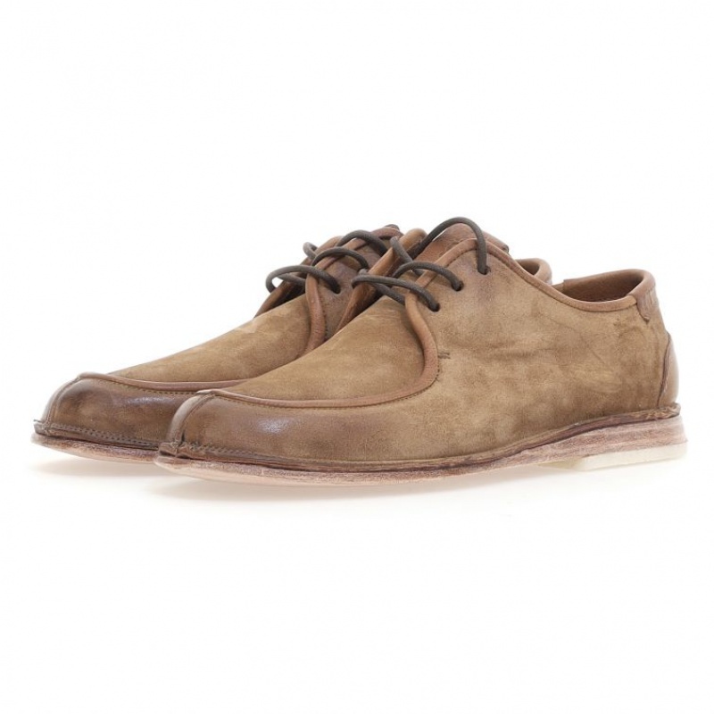 A.S.98 Alf flat shoes Herre Lyse Brune | NO-POBQXY538