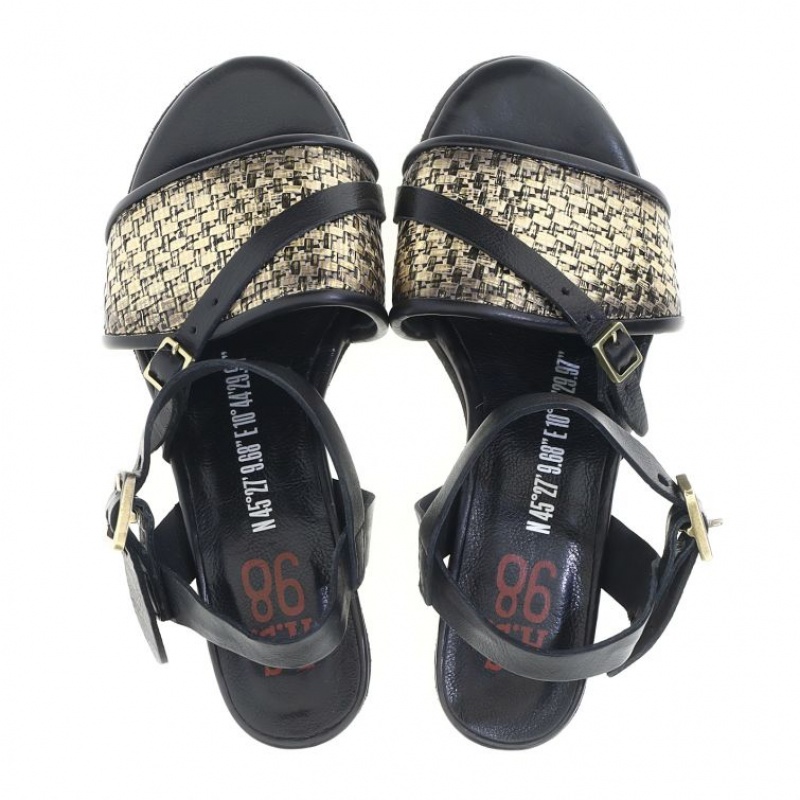 A.S.98 Ayden Sandaler Dame Svarte | NO-EQLYUX629