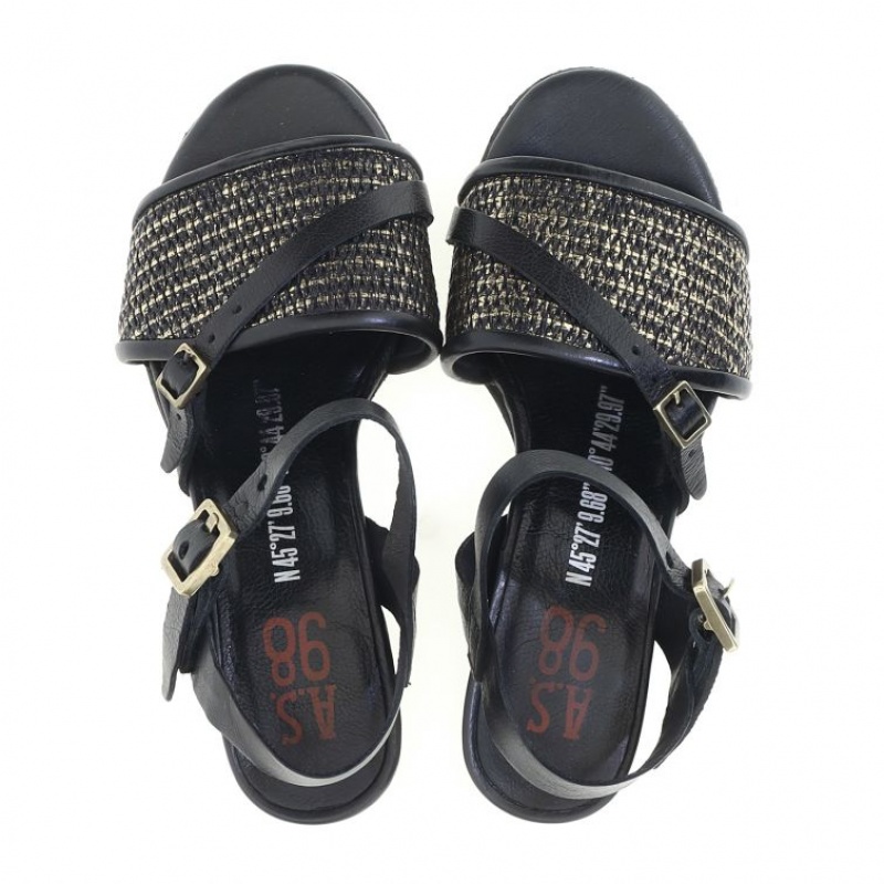 A.S.98 Ayden Sandaler Dame Svarte | NO-RNIMJD463