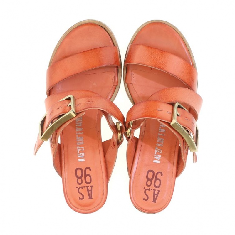 A.S.98 Bernardine Sandaler Dame Oransje | NO-EFHONL723