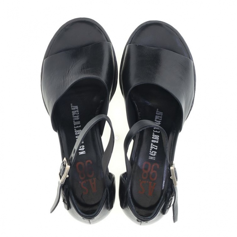A.S.98 Bess Sandaler Dame Svarte | NO-DEMNSP489