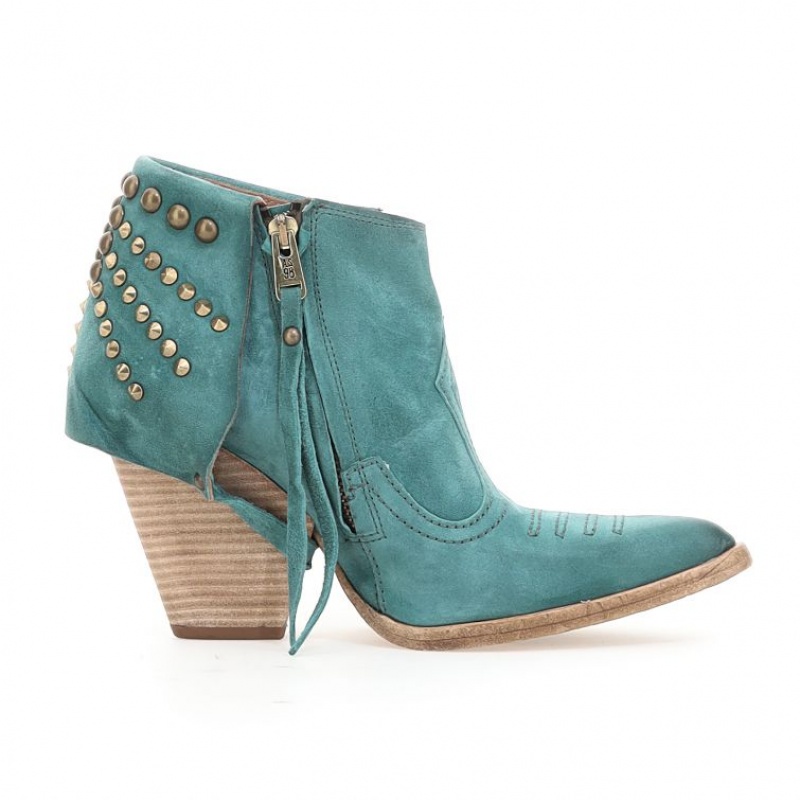 A.S.98 Blondie Ankle boots Dame Grønn | NO-SCHJXL654