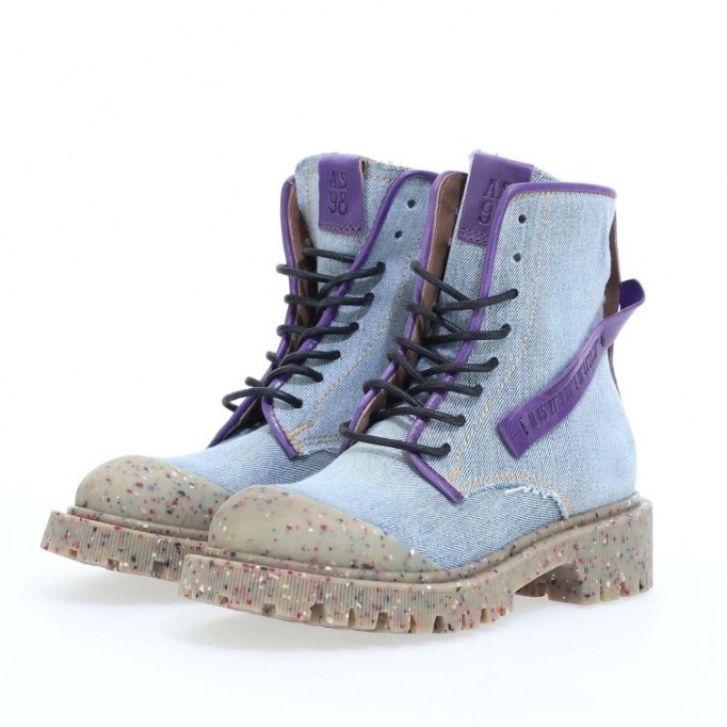 A.S.98 Case Ankle boots Dame Blå Lilla | NO-LFIXAG896