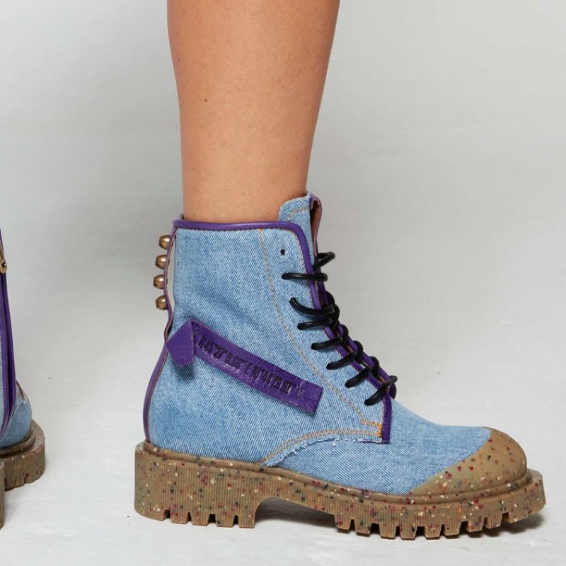 A.S.98 Case Ankle boots Dame Blå Lilla | NO-LFIXAG896