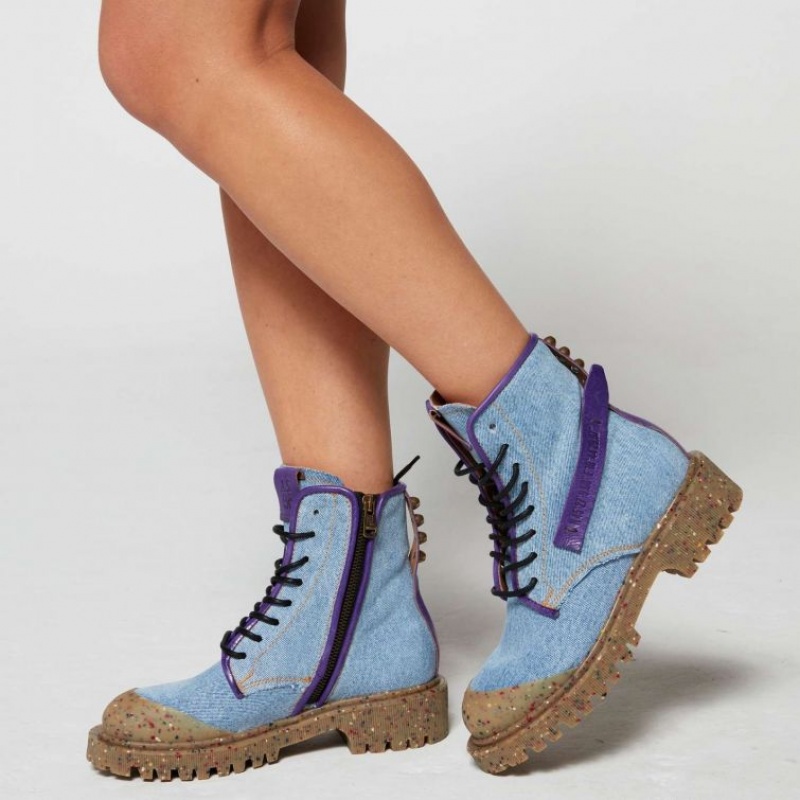A.S.98 Case Ankle boots Dame Blå Lilla | NO-LFIXAG896