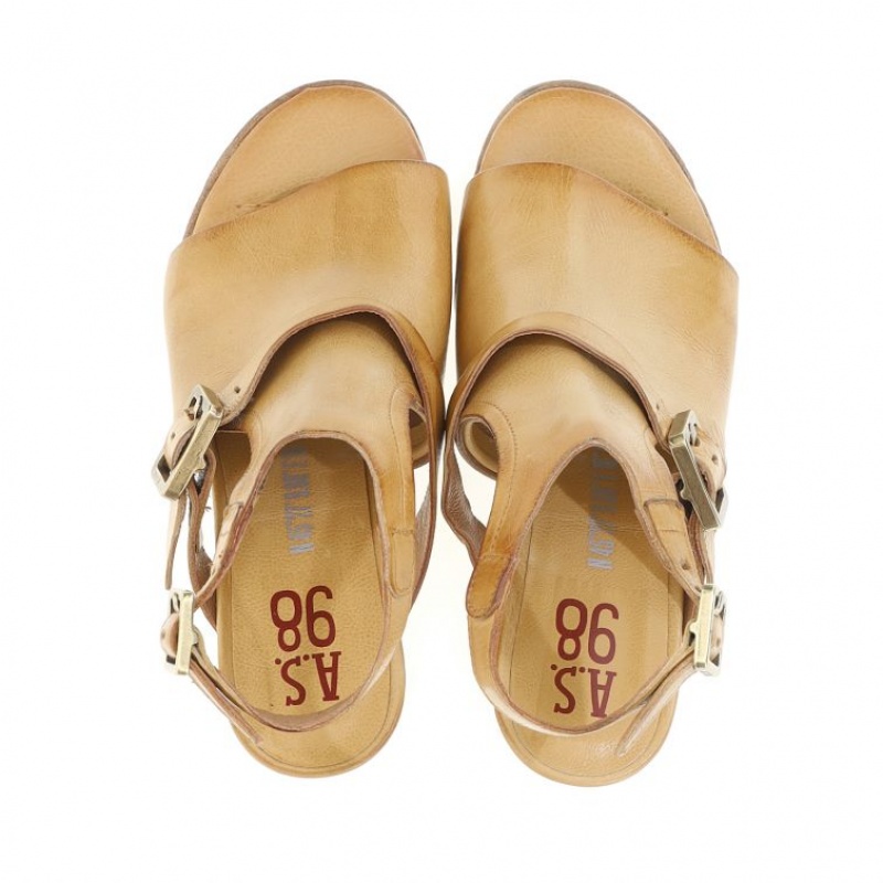 A.S.98 Charlize Sandaler Dame Khaki | NO-POLNTQ795