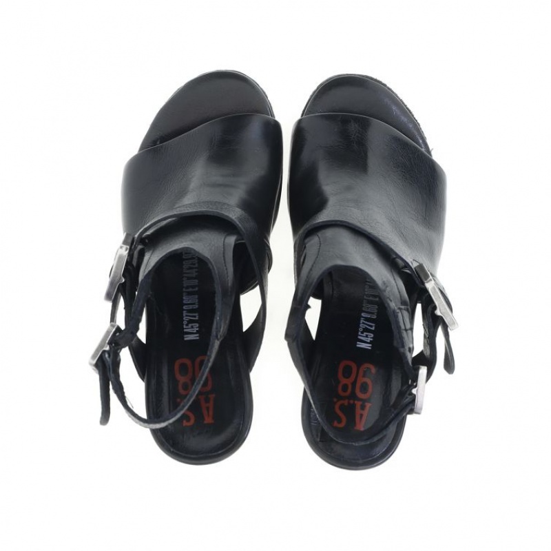 A.S.98 Charlize Sandaler Dame Svarte | NO-JYRZGT237