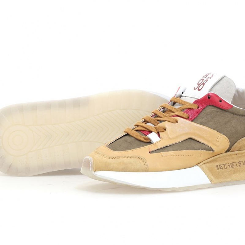A.S.98 Franklyn Sneakers Herre Khaki | NO-GBSERL064