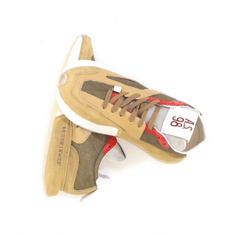 A.S.98 Franklyn Sneakers Herre Khaki | NO-GBSERL064