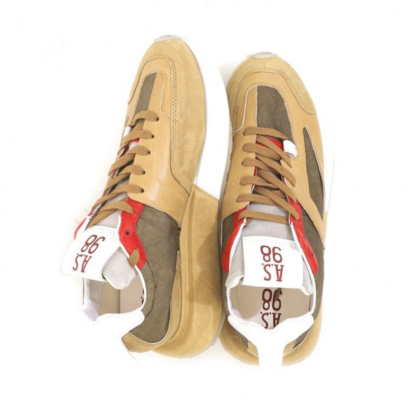 A.S.98 Franklyn Sneakers Herre Khaki | NO-GBSERL064