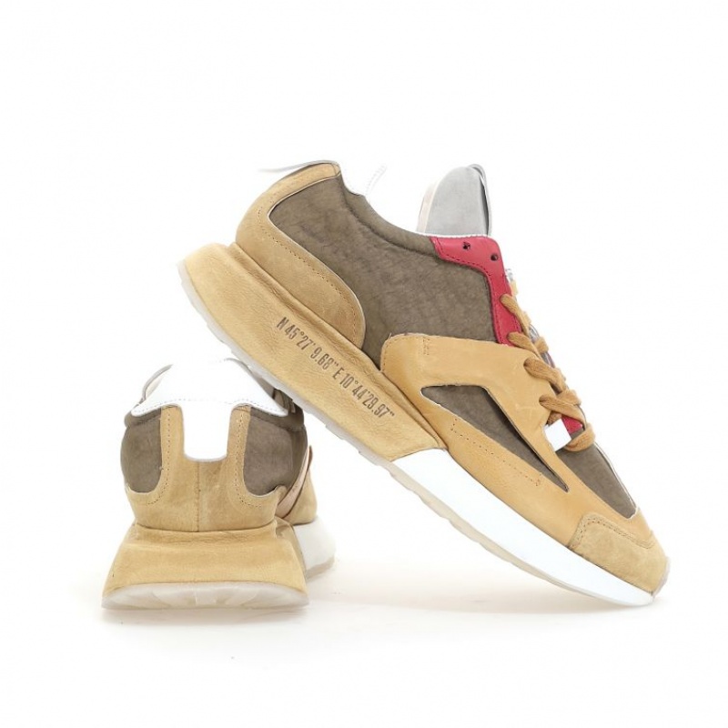 A.S.98 Franklyn Sneakers Herre Khaki | NO-GBSERL064
