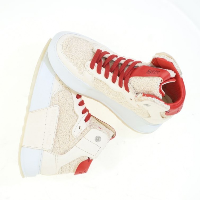 A.S.98 Hammond Sneakers Dame Hvite Rød | NO-EJRDQU835