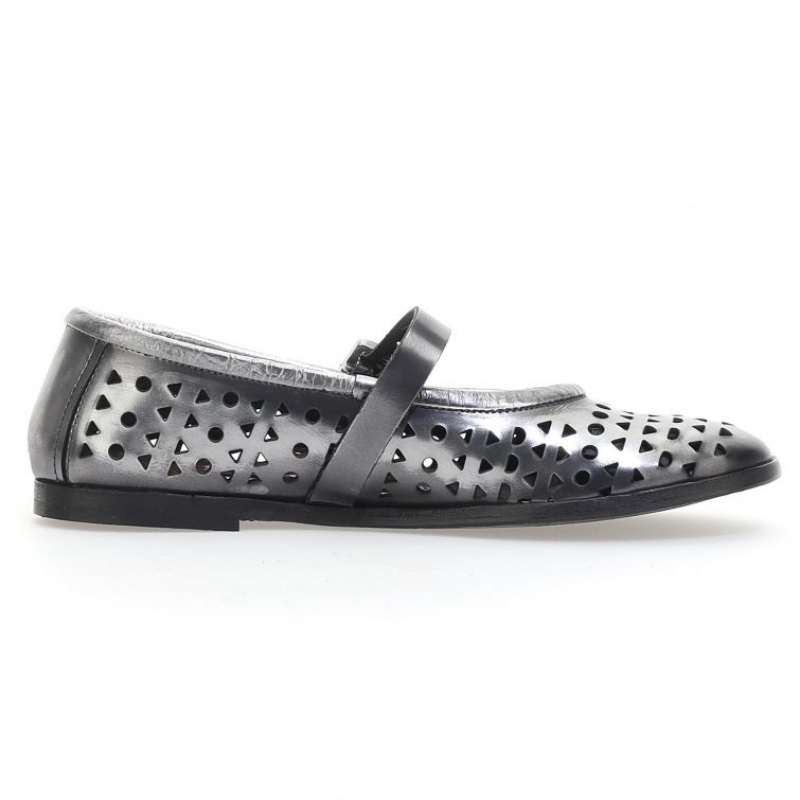 A.S.98 Jacaline flat shoes Dame Titanium | NO-HMPVFI316
