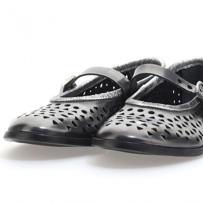 A.S.98 Jacaline flat shoes Dame Titanium | NO-HMPVFI316