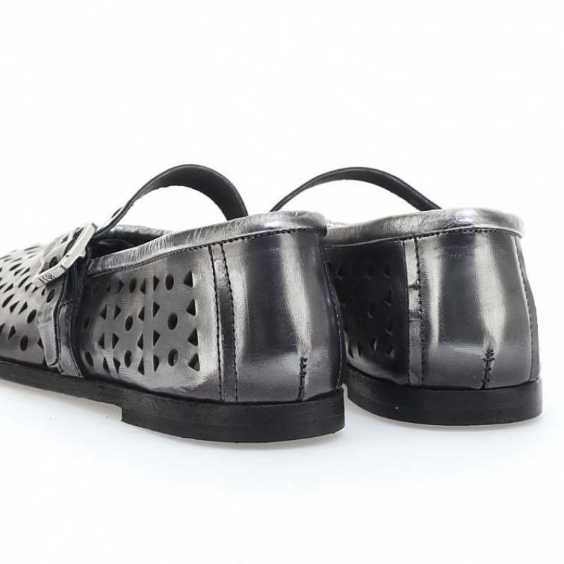 A.S.98 Jacaline flat shoes Dame Titanium | NO-HMPVFI316