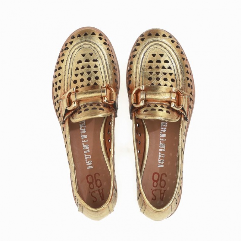 A.S.98 Jacklyn flat shoes Dame Gull | NO-JVDAZC780