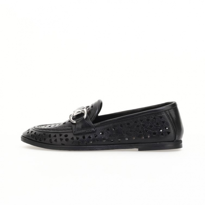 A.S.98 Jacklyn flat shoes Dame Svarte | NO-SQXPBJ874