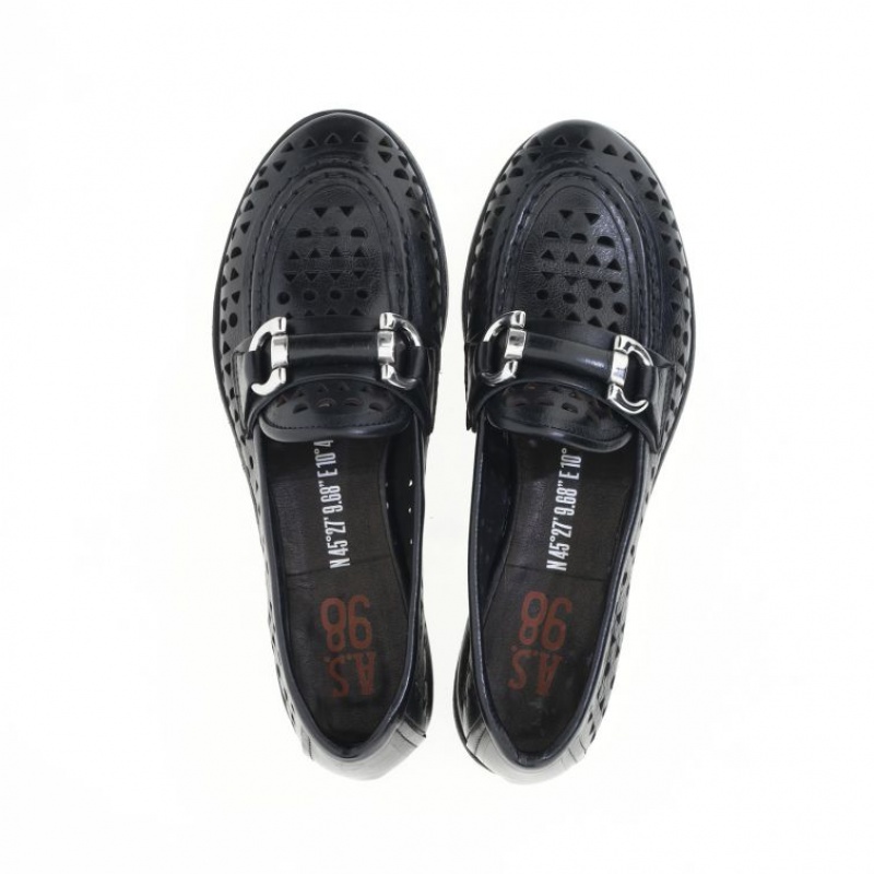 A.S.98 Jacklyn flat shoes Dame Svarte | NO-SQXPBJ874