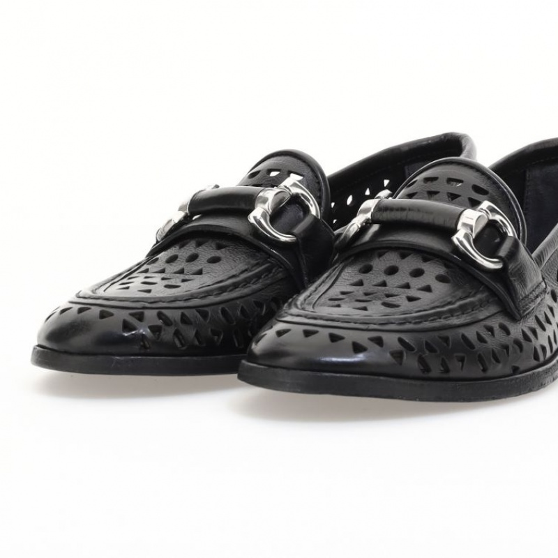 A.S.98 Jacklyn flat shoes Dame Svarte | NO-SQXPBJ874