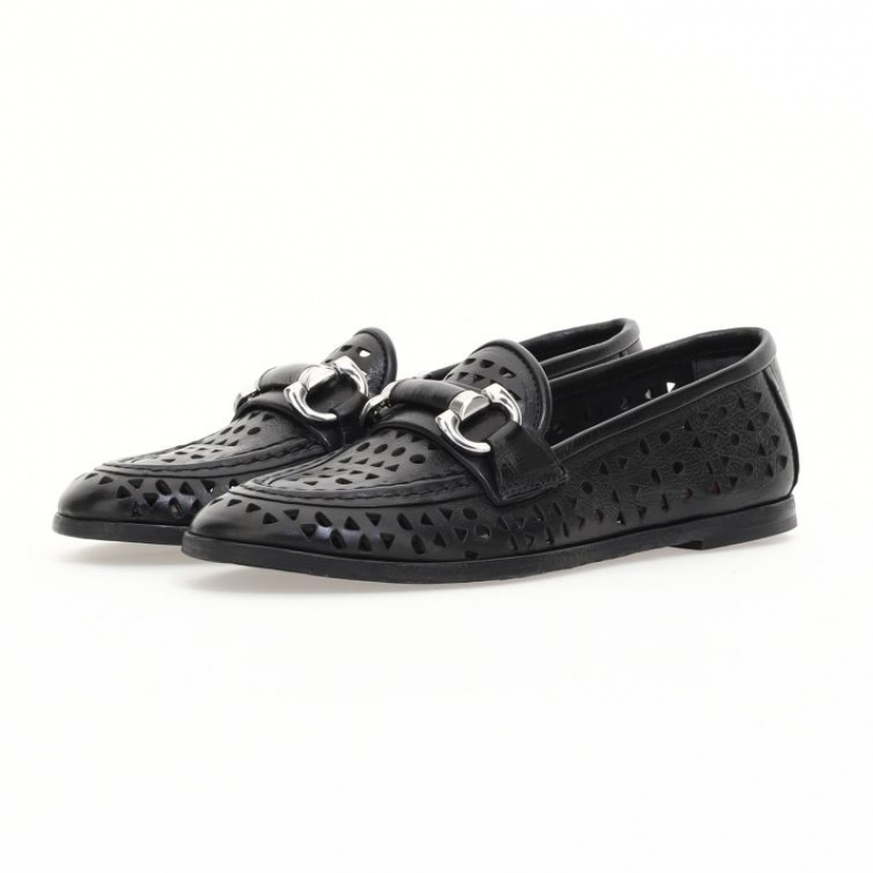 A.S.98 Jacklyn flat shoes Dame Svarte | NO-SQXPBJ874