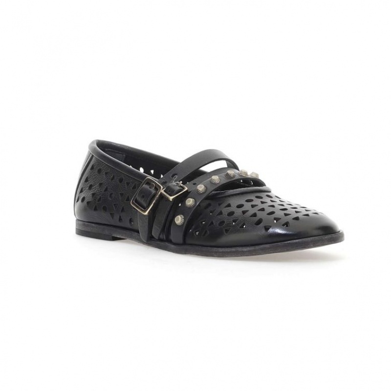 A.S.98 Jade flat shoes Dame Svarte | NO-DMEUQF401