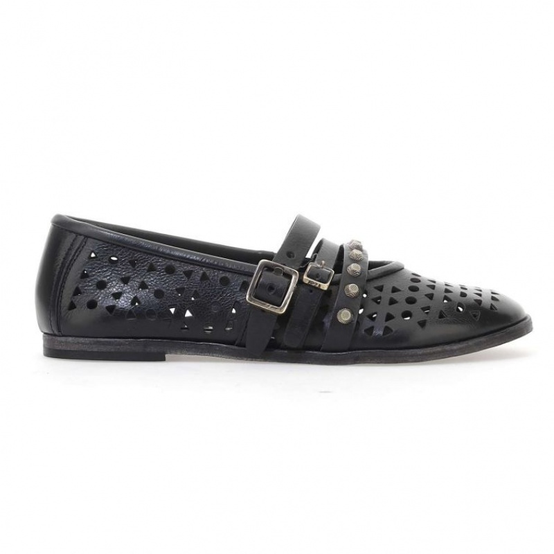 A.S.98 Jade flat shoes Dame Svarte | NO-DMEUQF401