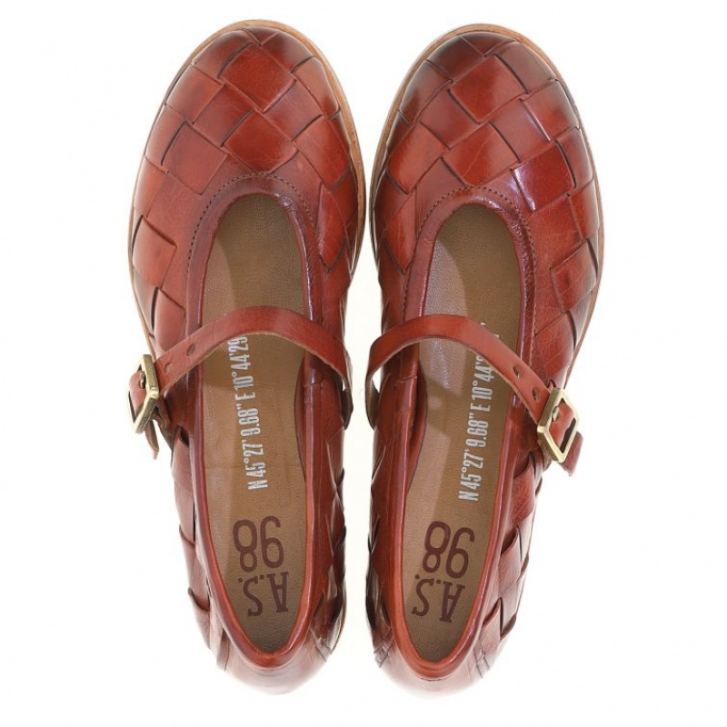 A.S.98 Janae flat shoes Dame Burgunder | NO-YCVSXK084