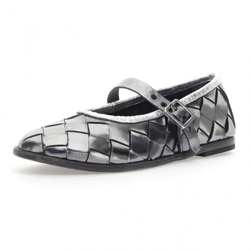 A.S.98 Janae flat shoes Dame Titanium | NO-SYAPUH953