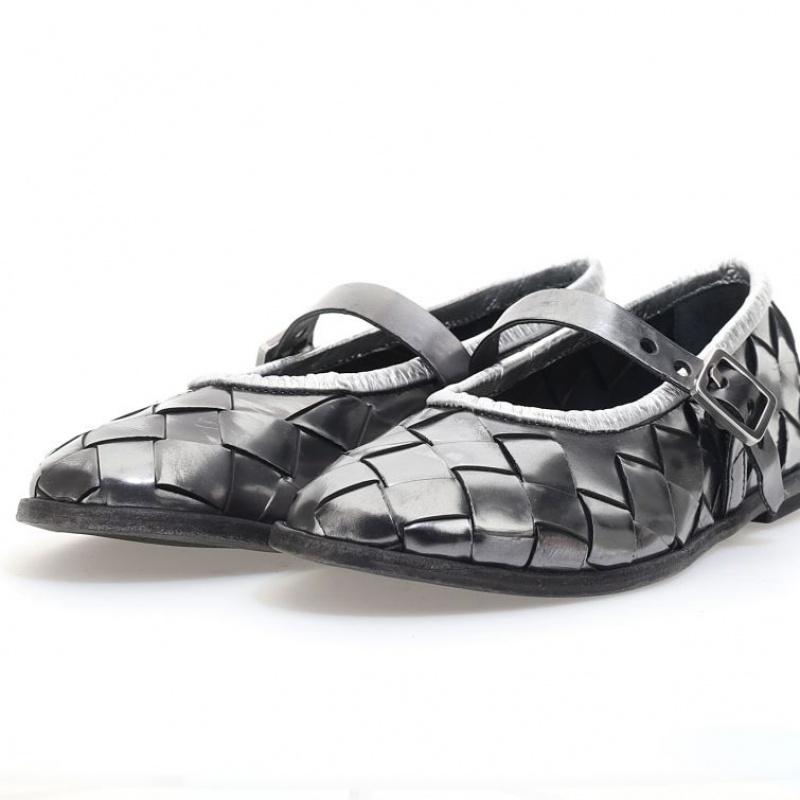 A.S.98 Janae flat shoes Dame Titanium | NO-SYAPUH953