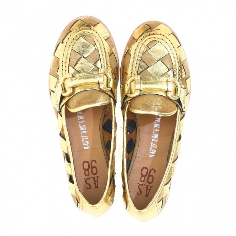 A.S.98 Janel flat shoes Dame Gull | NO-MDIYAP917