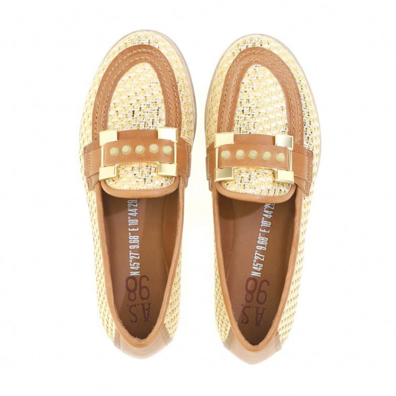 A.S.98 Janele flat shoes Dame Gull | NO-KBMOSI547